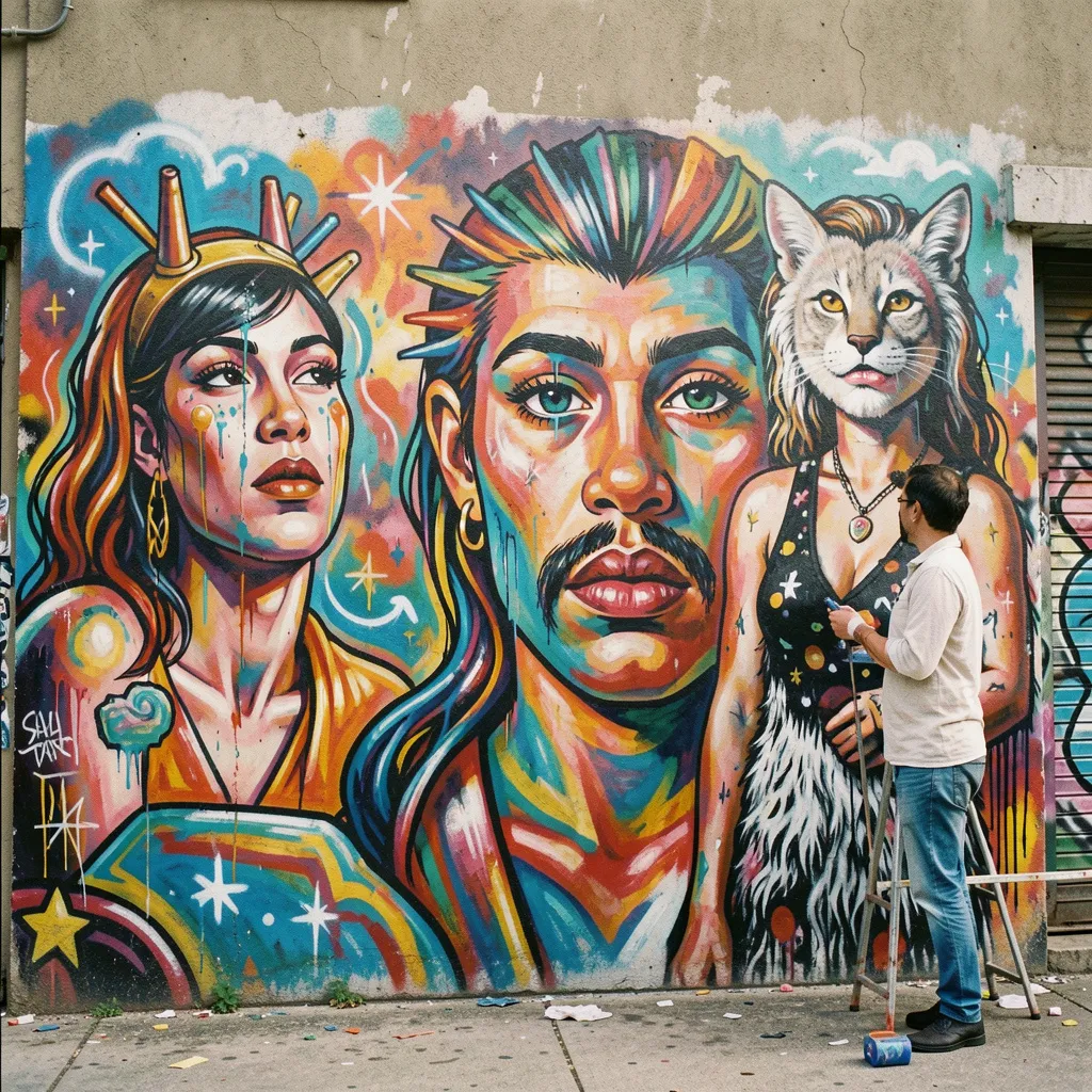 Drywall surface for interior murals